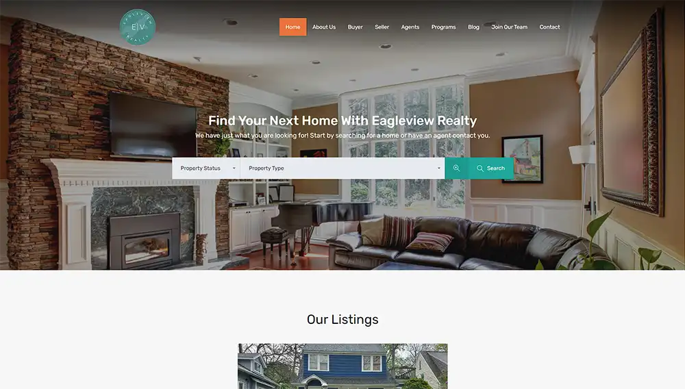 Web Design for Eagle View Realty